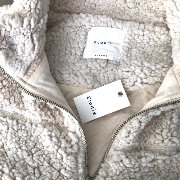 ELODIE Sherpa Pullover Sweater XL NWT - Picture 5 of 8